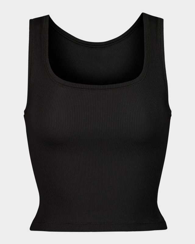 Cotton Rib Cropped Tank